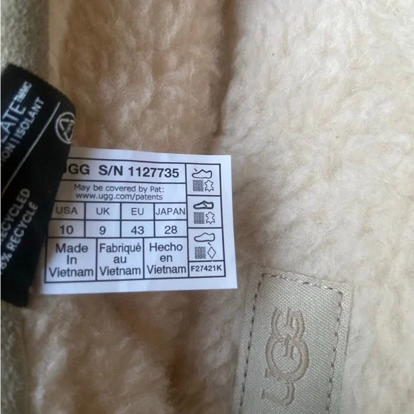 Tasman beige Uggs pink pulls. men’s size us 10 & size 11 GUC - Picture 6 of 6